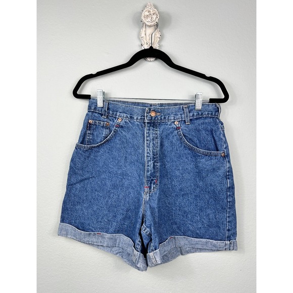 chic Pants - Vintage Chic Mom Shorts Women's Blue Denim 80s/90s 100% Cotton 5 Pocket